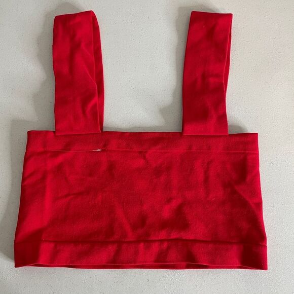 Intimately Free People Red Straight Lines Bralette Bra Size M/L New - Picture 9 of 16